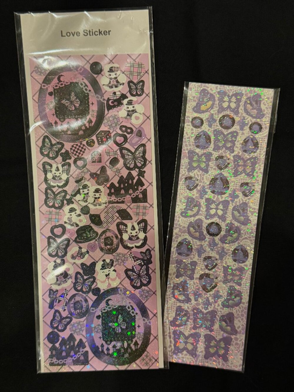 Cute Gothic Purple Sticker Set
